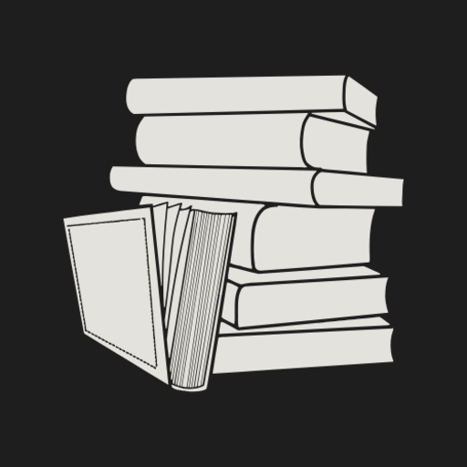 The Grimreader app icon: a stack of books with an open book in front